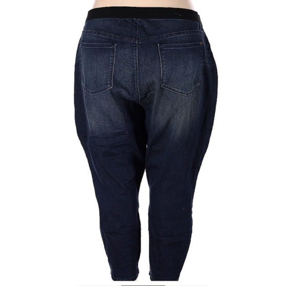 Simply Vera Wang Denim Blue Mid Rise Straight Jeans Cropped Short Sz 24 Plus View 3